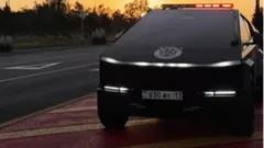 Служба госохраны впервые использовала электропикап Tesla Cybertruck на саммите в Туркестане