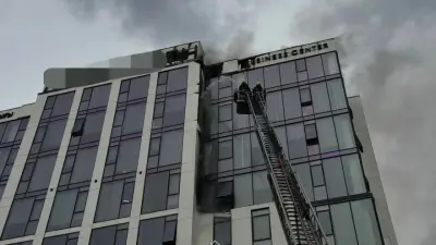 10-этажный бизнес-центр горел в Астане
