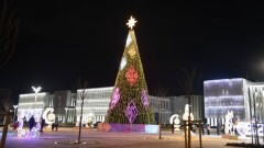 Зажгли свечу главной ёлки Туркестана