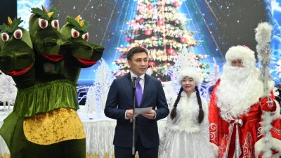 В Шымкенте зажгли Президентскую ёлку