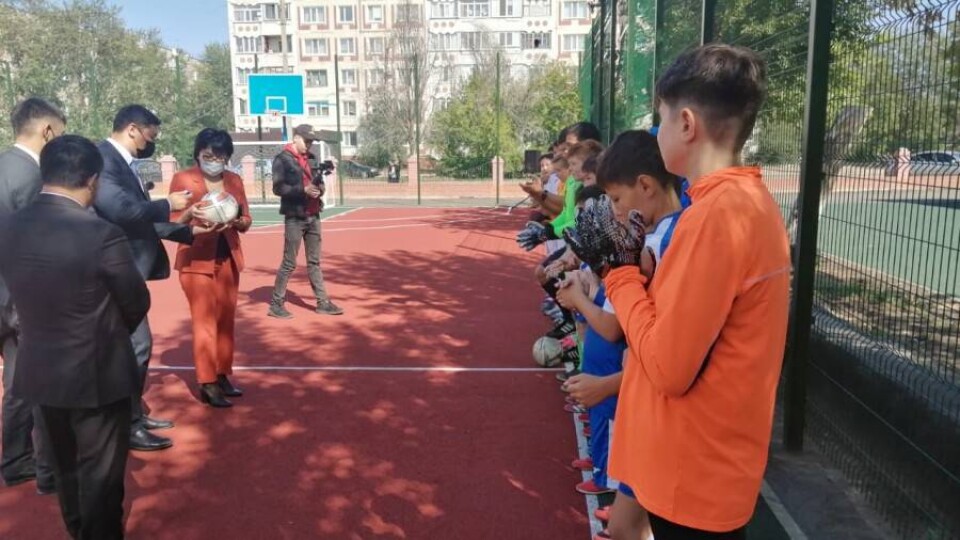 В Кокшетау открыли спортплощадку