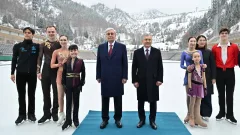 Токаев и Мирзиёев посетили высокогорный спортивный комплекс "Медеу"