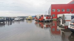 В подмосковном Подольске горит крупный склад OZON