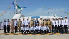 Пограничному кораблю "Түркістан" вручили военно-морской флаг