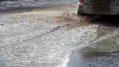 Участок дороги закрыли в Петропавловске из-за перелива воды