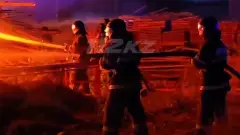 В Семее ликвидировали крупный пожар на территории пилорамы