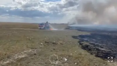 Мусорный полигон горит в Абайской области