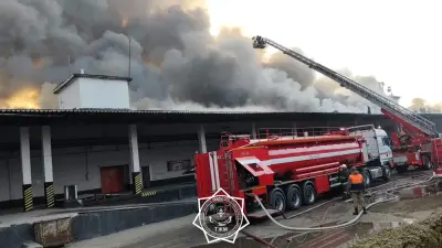 По повышенному рангу: спасатели тушат склад в Жетысуском районе Алматы