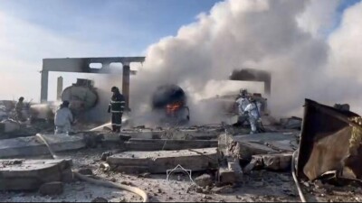 Взрыв на нефтебазе в Жезказгане: четверых сотрудников госпитализировали