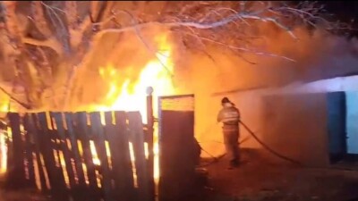 Троих детей и три газовых баллона вынесли спасатели во время пожара в Сарани