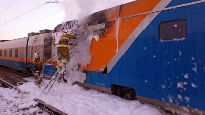 Поезд Тальго сообщением Петропавловск – Алматы загорелся в пути