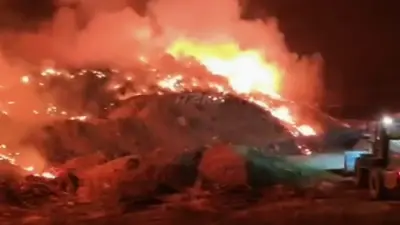 Тушили с ночи. В Алматинской области ликвидировали пожар на стихийной свалке