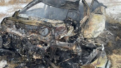 В Костанайской области после ДТП загорелись автомобили, два человека погибли