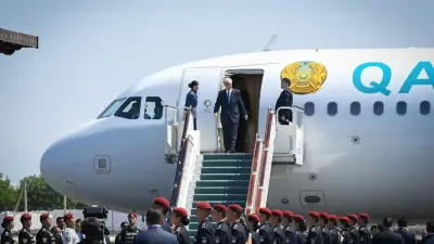 Касым-Жомарт Токаев прибыл с рабочим визитом в Узбекистан