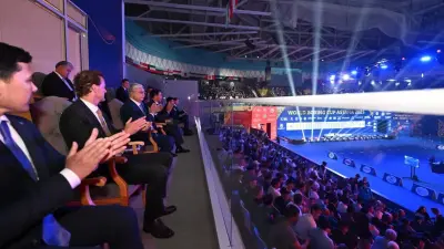 Президент приехал на финальные бои Кубка мира по боксу в Астане