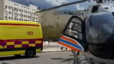 Приземлился на парковку: вертолёт экстренно доставил подростка с травмами в больницу Актау
