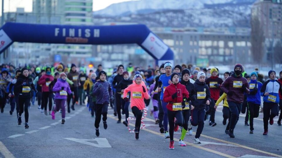 В Алматы прошёл забег Winter Run