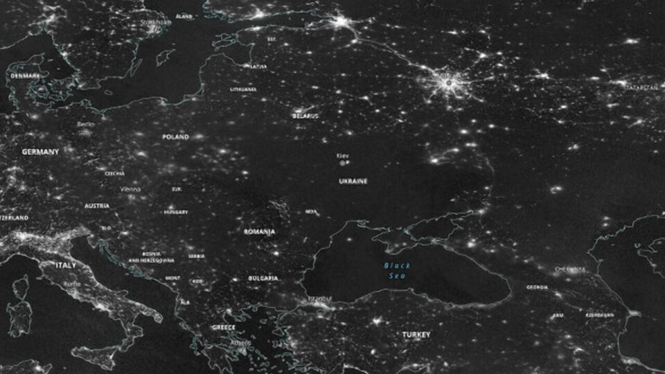 NASA опубликовало спутниковый снимок блэкаута в Украине