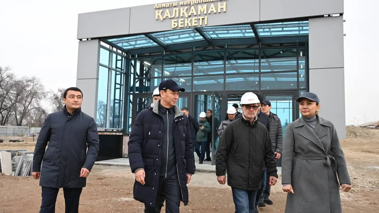 Строящуюся станцию метро "Калкаман" в Алматы готовят к благоустройству