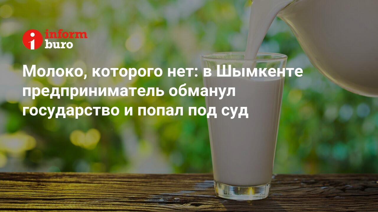 Молоко, которого нет: в Шымкенте предприниматель обманул государство и попал  под суд | informburo.kz