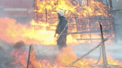 В зелёном поясе столицы имитировали пожар