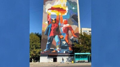 В Караганде появился мурал, посвящённый шахтёрам