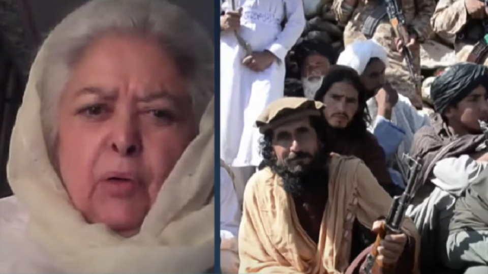 Скриншот из интервью TRT World с Махбубой Сераж, членом организации Afghan Women's Network ("Сеть афганских женщин").