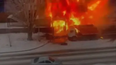 Астананың Байқоңыр ауданында бір қабатты павильон өртенді