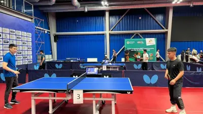 Жұмыссыз және саудамен айналысатын жастар арасында үстел теннисінен турнир өтті