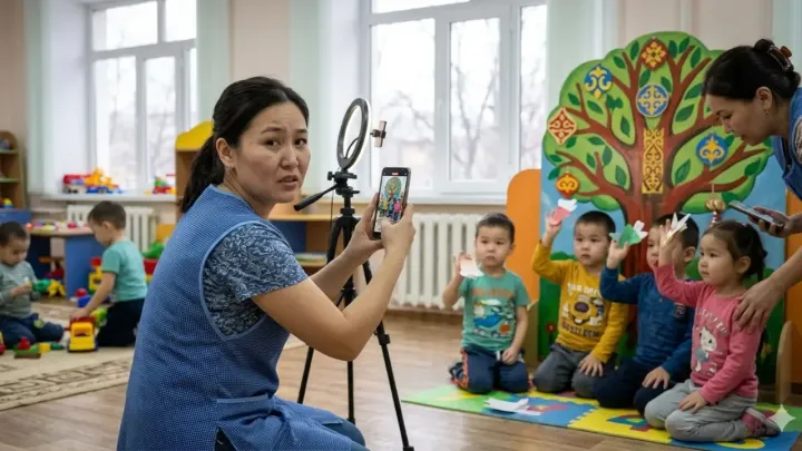 "Балабақша тәрбиешілері контент түсіруге мәжбүр". Баланың бейнесін әлеуметтік желіге жариялау қаншалықты заңды