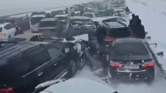 ДТП с 95 автомобилями по дороге в Астану: виновных ещё не определили