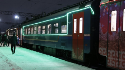 Первый в этом году новогодний экспресс отправился из Астаны в Боровое