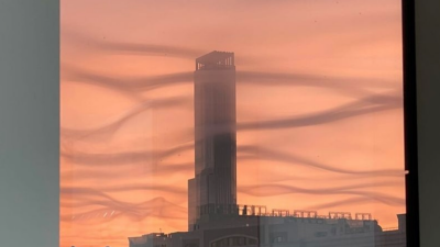 Волны в небе: необычные облака над Астаной объяснили синоптики