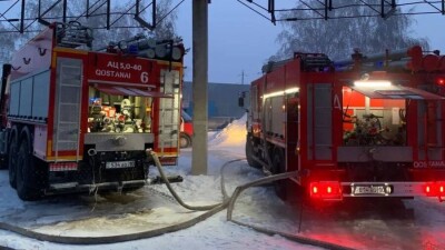В Костанае произошёл пожар в котельной