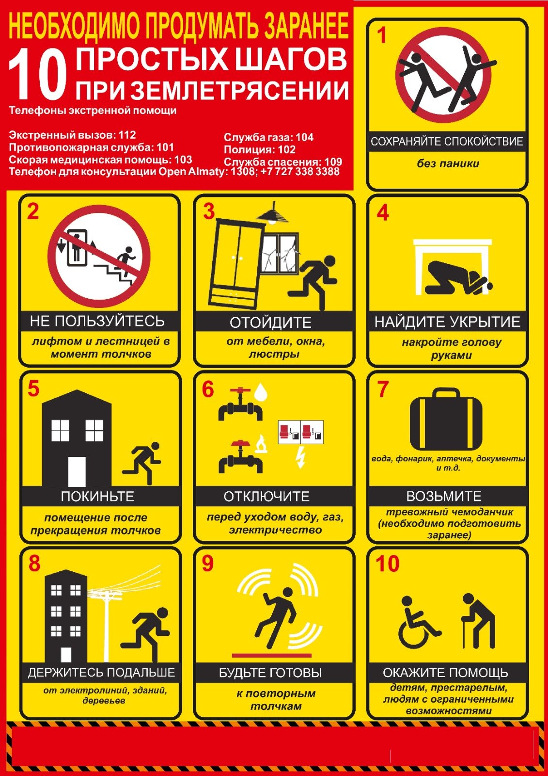 Правила безопасности при землетрясении