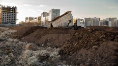 Как выглядит Малый Талдыколь после осушения и начала строительных работ
