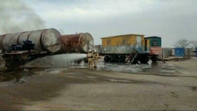 Горели химикаты: опасный пожар потушили в Жанаозене