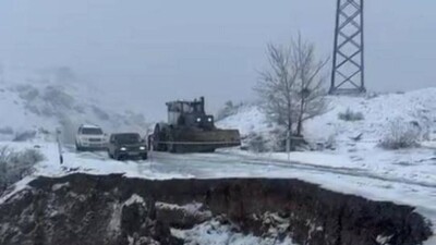 Дорога обвалилась в ВКО