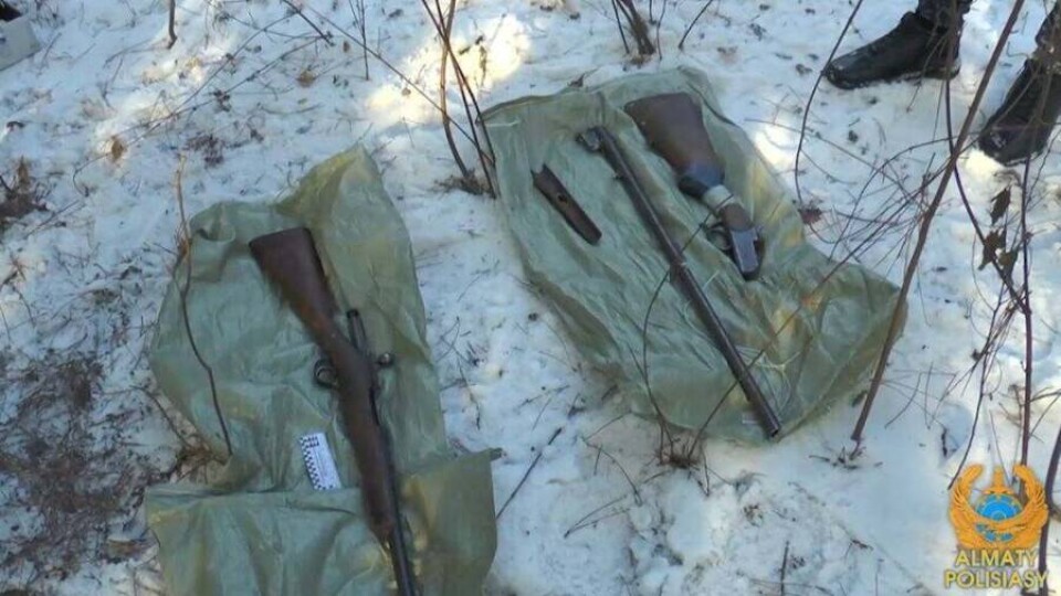 Брошенные ружья обнаружили возле телевышки Алматы