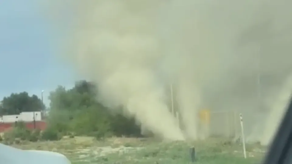 Кадр видео очевидцев