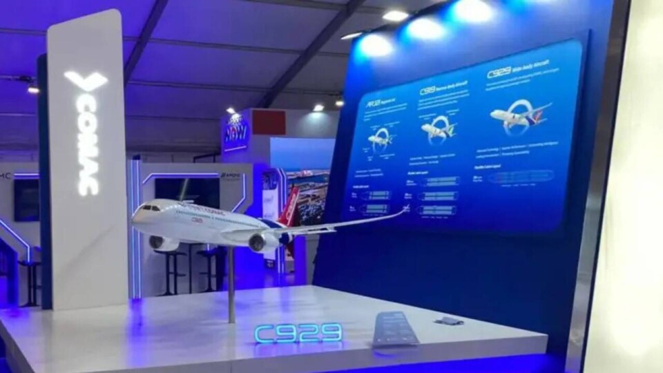 Модель С929 на стенде китайской авиакомпании Comac в Фарнборо-2024 / Фото Би-би-си