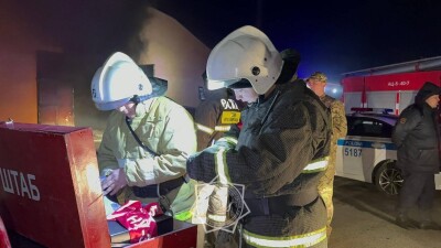 Пожар произошёл в автобусном парке Костаная