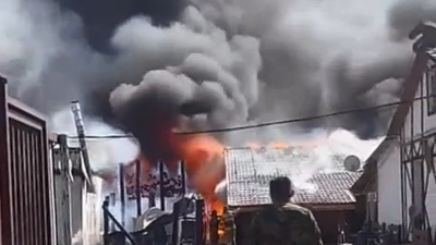 Пожар вспыхнул в банном комплексе Астаны
