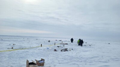 МЧС опубликовало новые кадры с места крушения вертолёта в ЗКО