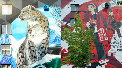 В управлении урбанистики Алматы объяснили, почему заменили мурал со снежным барсом