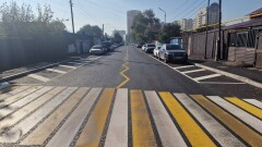 С новым видом зигзагообразной разметки экспериментируют в Алматы