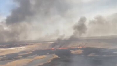 Горящий камыш потушили в Алматинской области