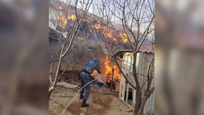 Түркістан облысында полиция қызметкерлері бүтін бір отбасыны өрттен құтқарып қалды