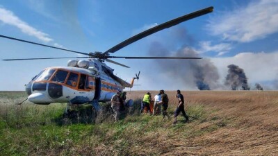Каспий теңізінің жағалауындағы қамыс өртін төрт тәуліктен бері сөндіре алмай жатыр