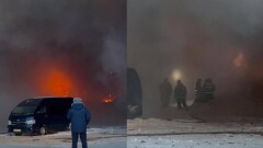 Пожар на стадионе в Петропавловске: полиция опубликовала видео случившегося